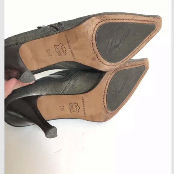 Donald J Pliner Monica Pewter Ankle Heeled Booties - Picture 6 of 6